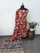 Handcrafted pure kalamkari cotton (2 pcs)(Red)set -AK566