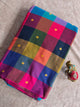 Madras kattam prewashed with butta weave fabric (4 inches*4 inches) -MD161