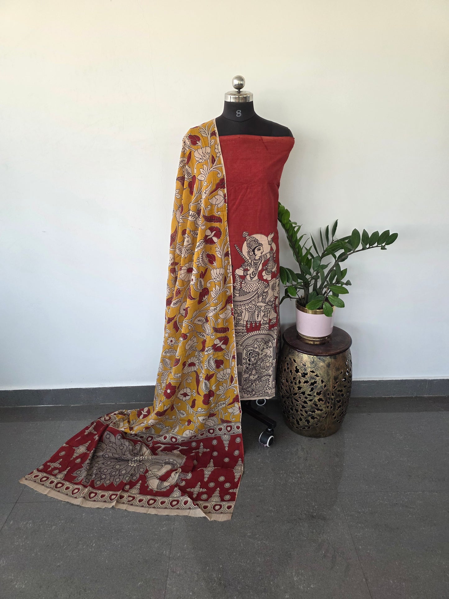 Authentic pure kalamkari cotton set - AK27