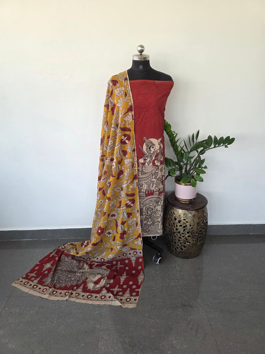Authentic pure kalamkari cotton set - AK27