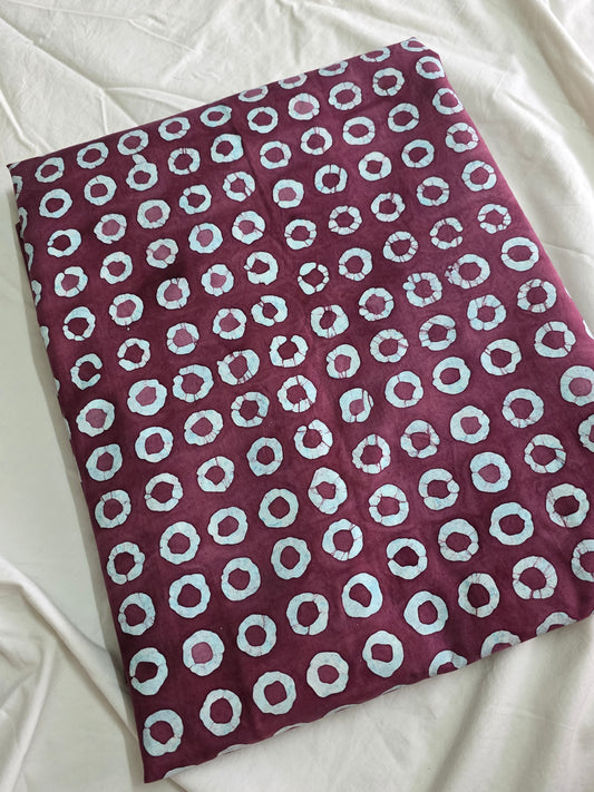 Handcrafted batik cotton running material (0.5 mtrs )- HB26
