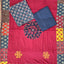 Handcrafted ajrakh cotton top with applique cotton shawl - BAA30
