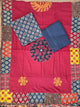 Handcrafted ajrakh cotton top with applique cotton shawl - BAA30