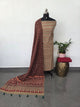 Handcrafted ajrakh cotton set with bandhini duppatta-HZ357