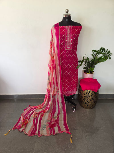 Premium viscose organza silk set - VM35