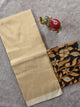Premium plain semi mangalagiri pattu saree kalamkari silk blouse - MAA171