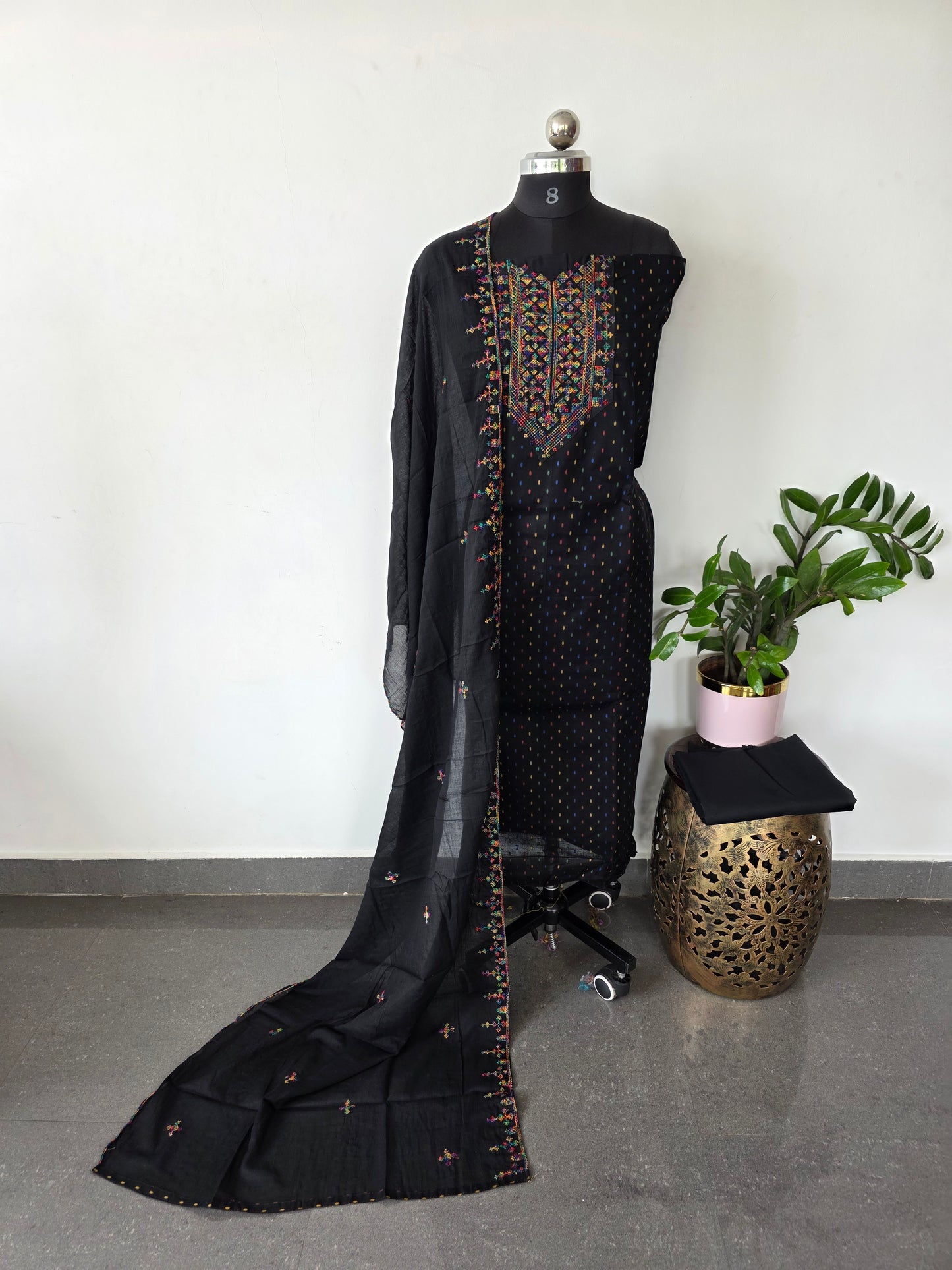 Pure cotton with embroidery work salwar - CLA318