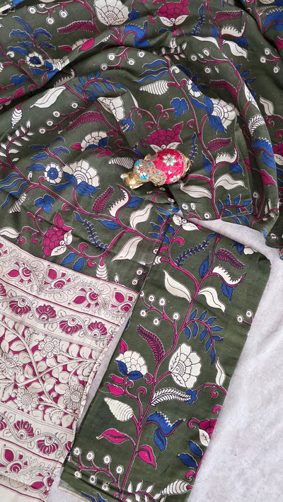 Authentic pure kalamkari cotton set (2 pc set) - AK261
