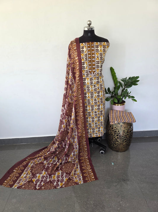 Regular/office wear pure cotton set - RWW6