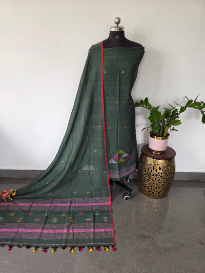 Semi muslin jamdhani salwar set - JMM435