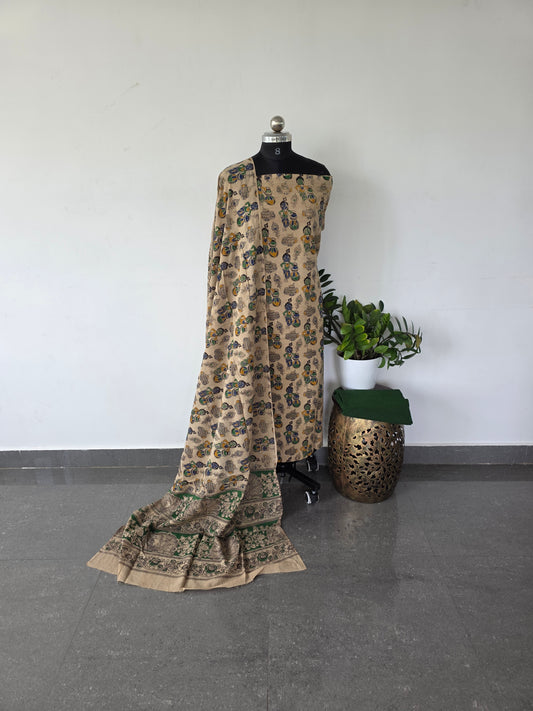 Pure kalamkari cotton set - 166