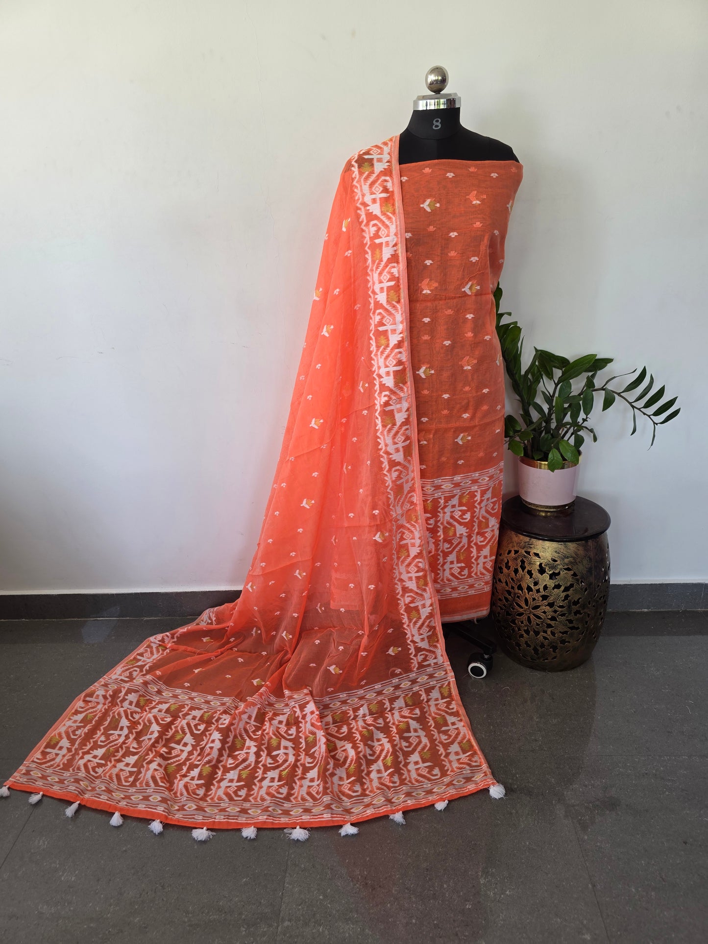 Premium Silk cotton jamdhani set  - CLA137
