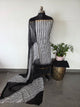 Handblock soft silk set with mirror work & georgette duppatta   - GE254