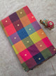 Madras kattam prewashed with butta weave fabrics (4 inches*4 inches) -MD114