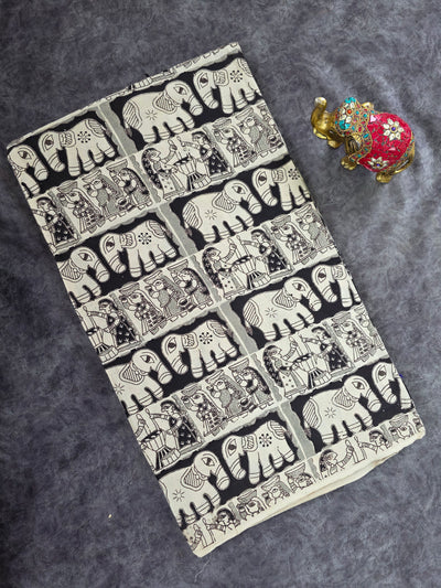 Pure kalamkari cotton running material - DK139