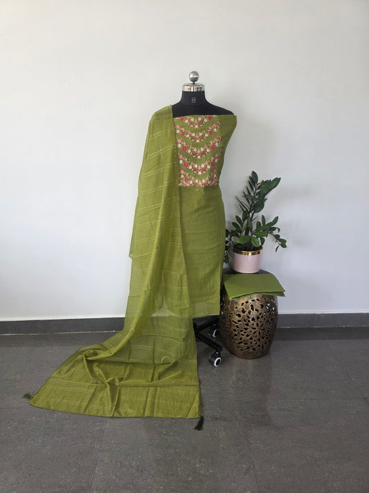 Fancy embroidery silk set - 7