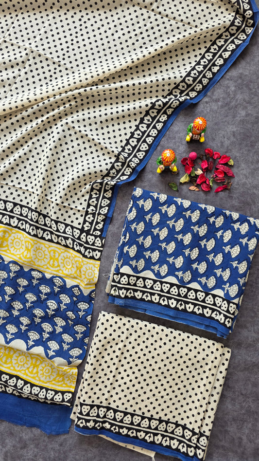 Handblock Jaipuri pure cotton set - JA480