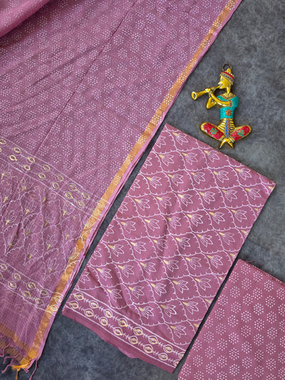 Handblock Jaipuri cotton with Kota duppatta- JA574