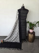 Handloom Mercerised ikkat cotton salwar set (black)- KK276
