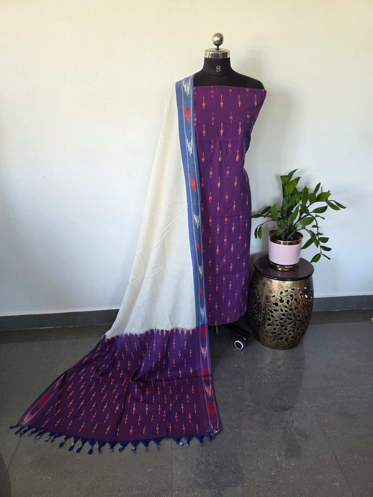 Pochampally ikkat cotton set - KK147