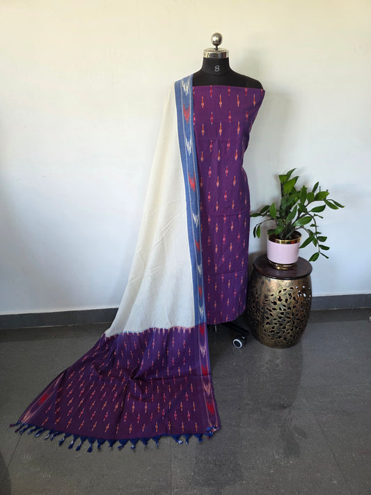 Pochampally ikkat cotton set - KK147
