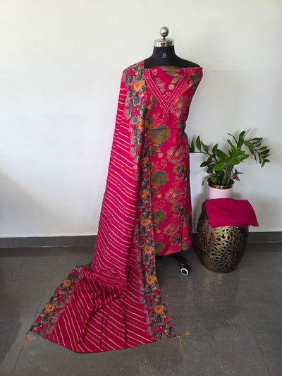 Fancy modal silk set with V neck - JA784