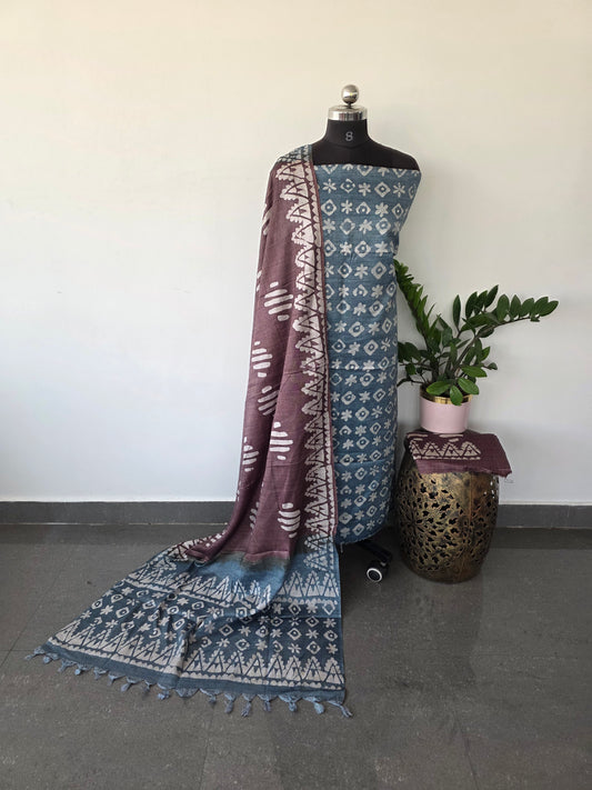 Bhagalpuri batik salwar set - BA41