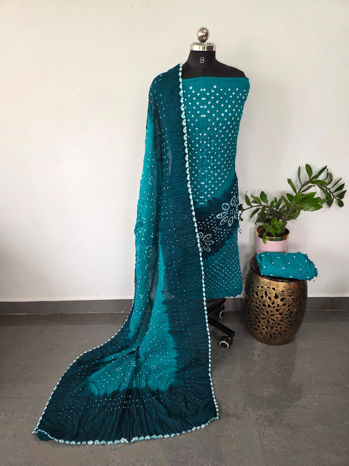 Handcrafted bandhani cotton salwar set - BN31