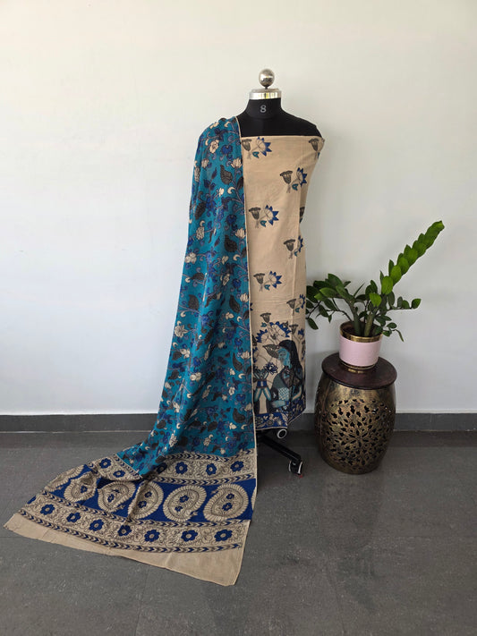 Authentic pure kalamkari cotton set- AK77
