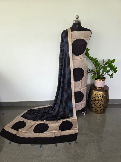 Handcrafted ajrakh modal silk set - HZ74