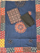 Handcrafted ajrakh cotton top with applique cotton shawl - BAA34