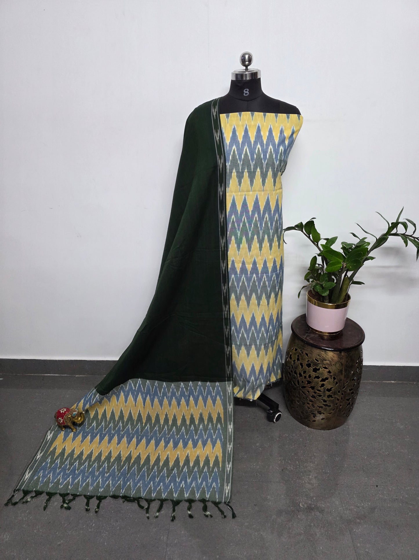 Pochampally ikkat cotton set - KK221