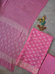 Handblock jaipuri cotton with chiffon duppatta - JA596