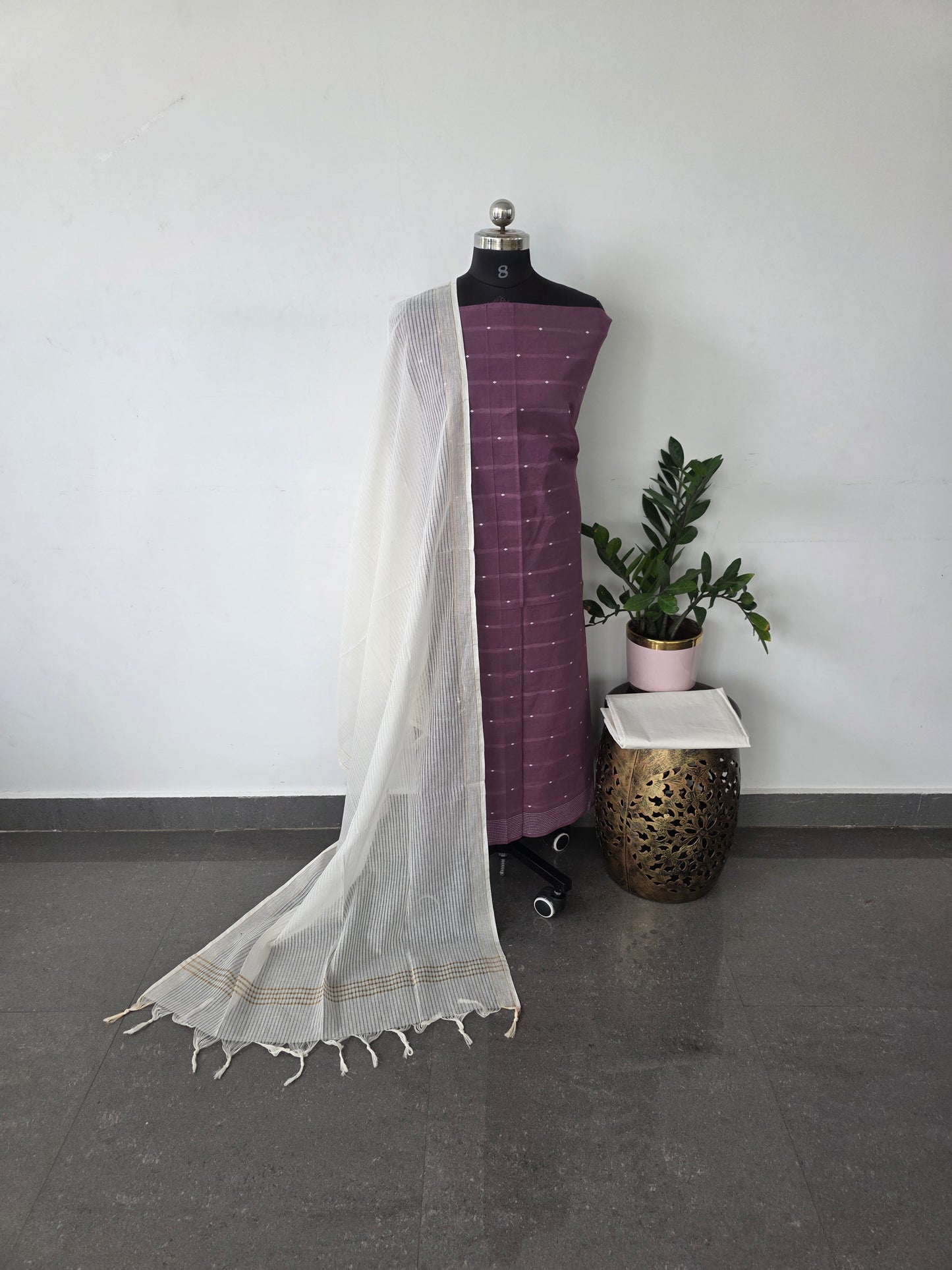 Pure handloom cotton set  - WH33