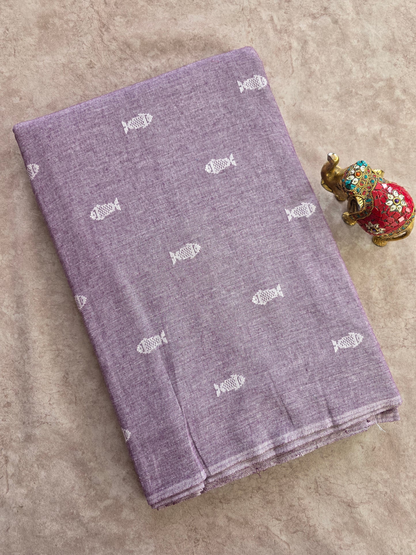 Prewashed fish jamdhani south cotton running material- HRM383