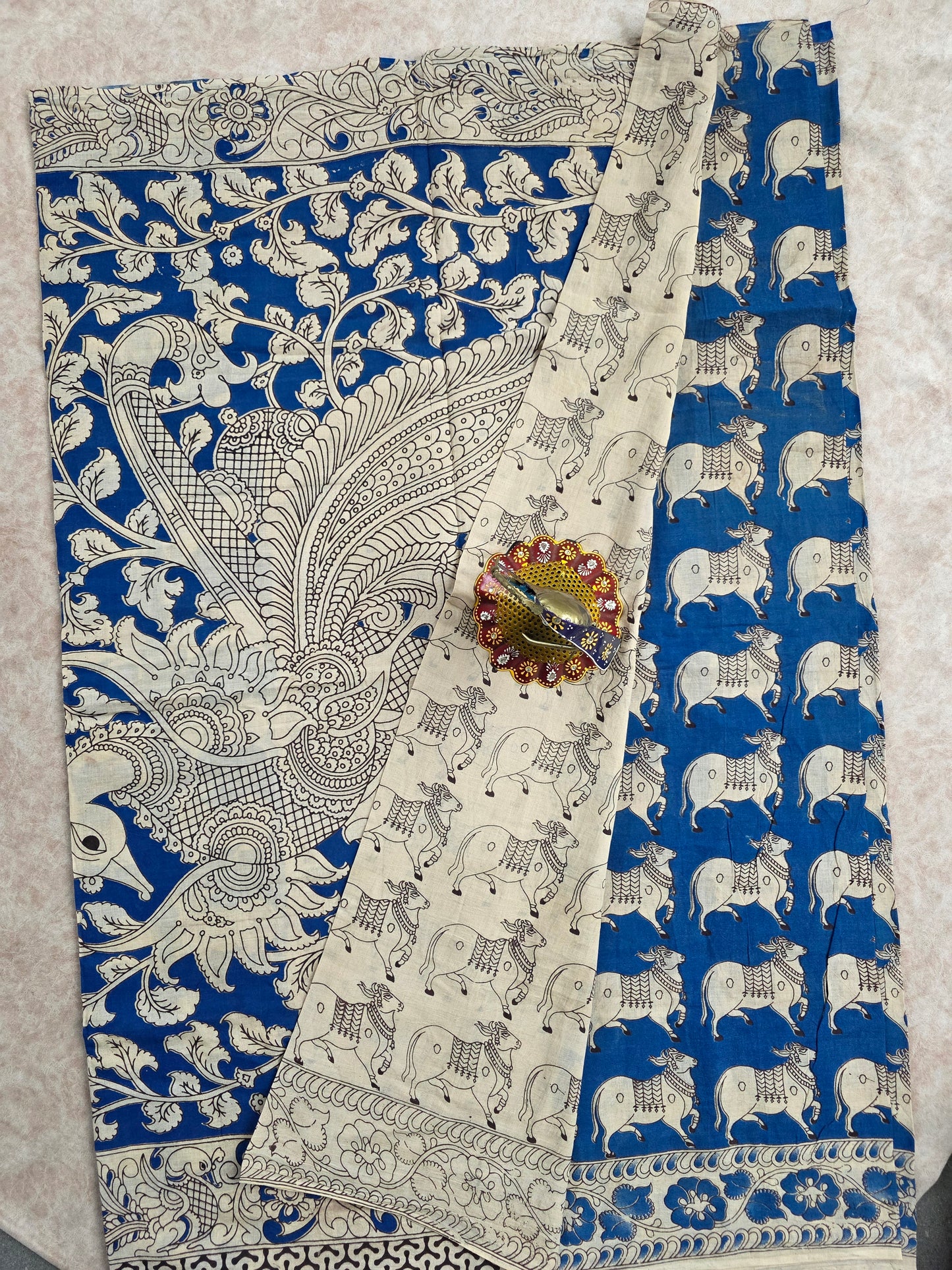 Pure kalamkari cotton saree - 9