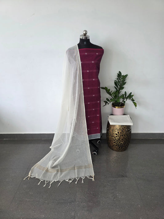 Pure handloom cotton set  - WH43