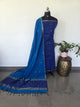 Semi Maheshwari silk salwar set (Blue)-SM290