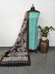 Fusion Narayanapet with handcrafted chennuri silk kalamkari duppatta - AK410
