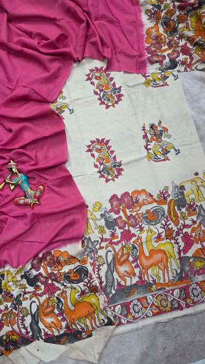 Penkalamkari- inspired kalamkari cotton set - RV144