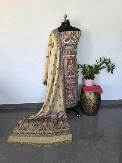 Bhagalpuri Madhubani silk set - BA470