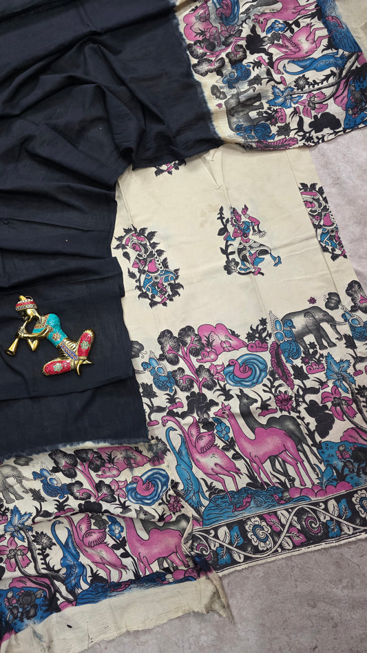 Penkalamkari- inspired  kalamkari  cotton set - RV146