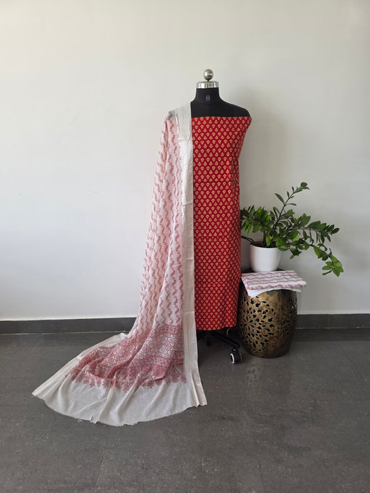 Heavy ajrakh cotton set  - 9