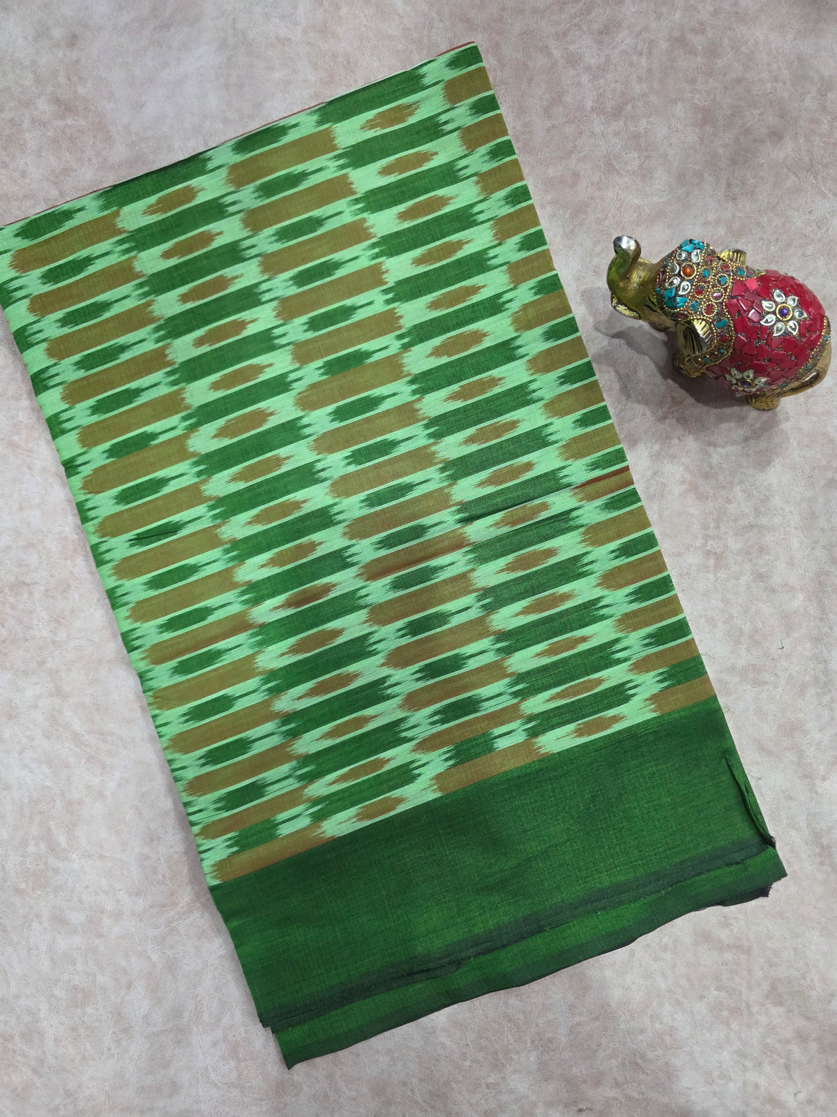 Mercerised warp ikkat saree - WW291