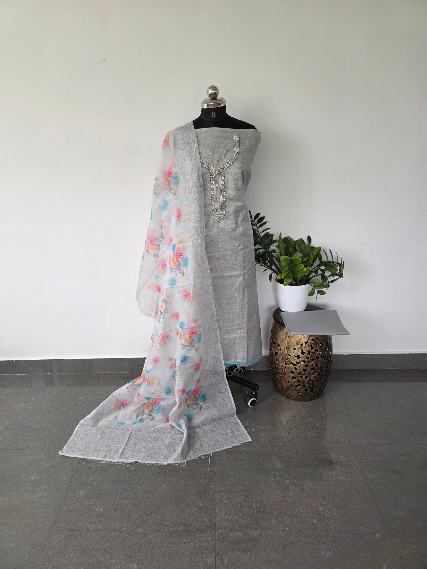 Fancy tissue silk set - 229