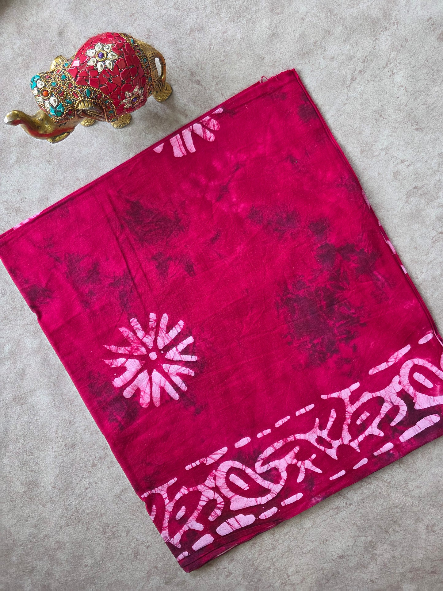 Tie & dye hypo Batik Nighty fabric ( approx 3 mtrs ) - NF4