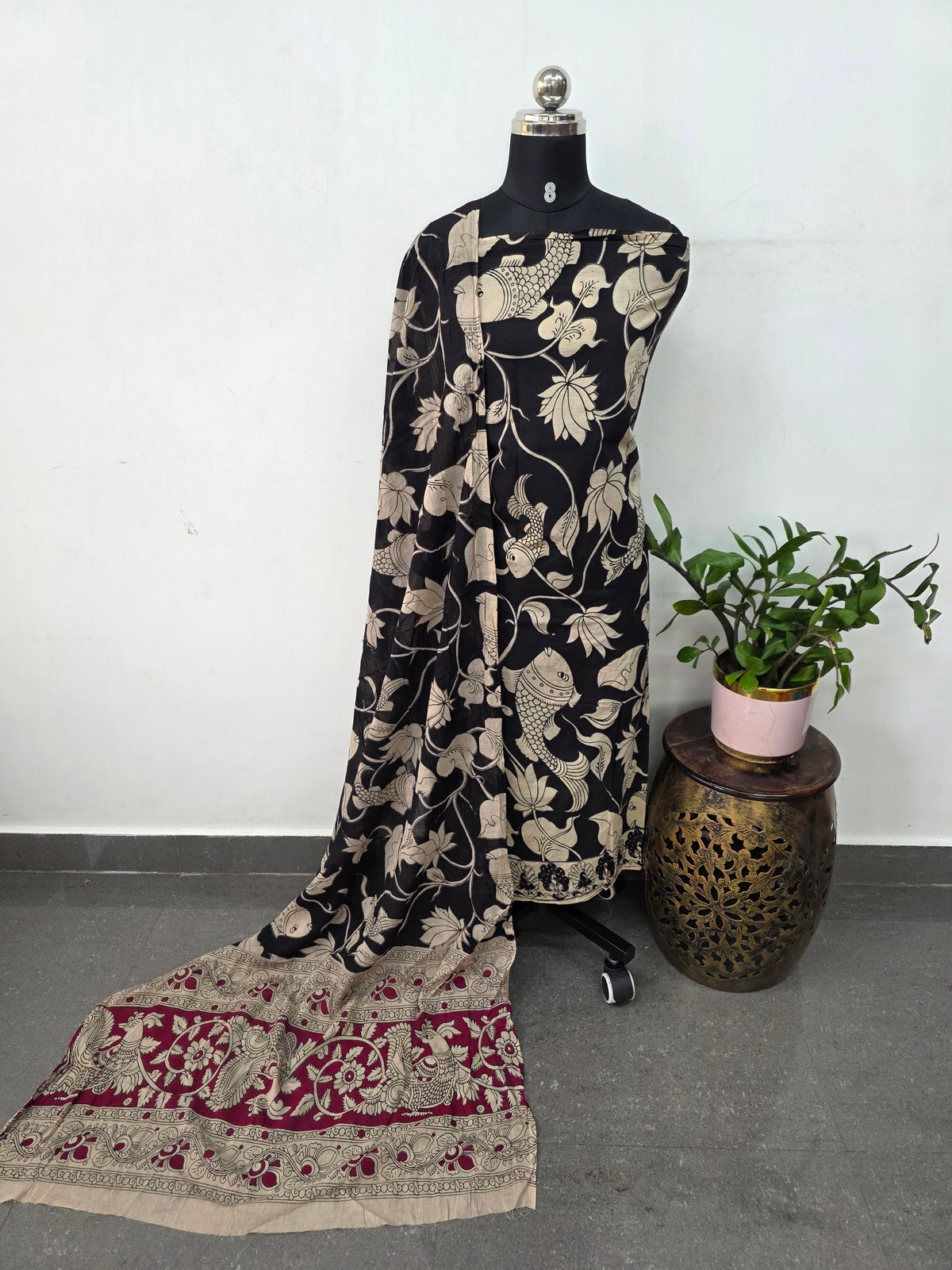 Handcrafted pure kalamkari cotton (2 pcs) set -AK563
