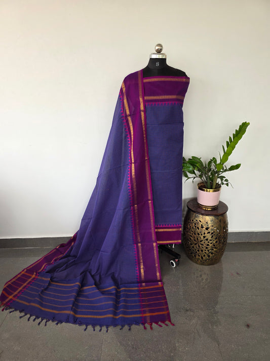 Premium checked chettinadu cotton set - PH11
