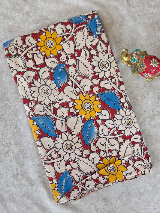 Pure kalamkari cotton running material (0.5mtr)- AK210