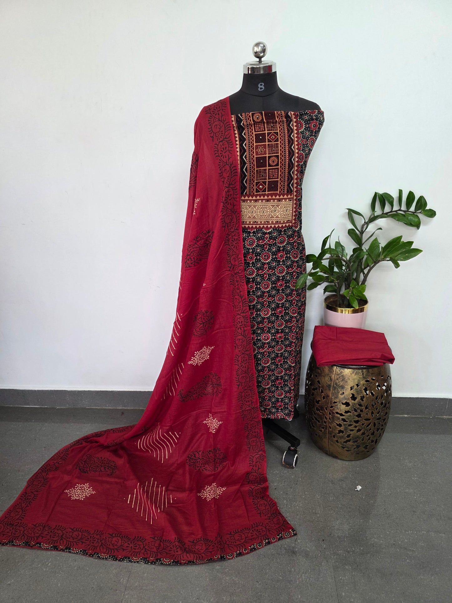 Ajrakh cotton set - BA270